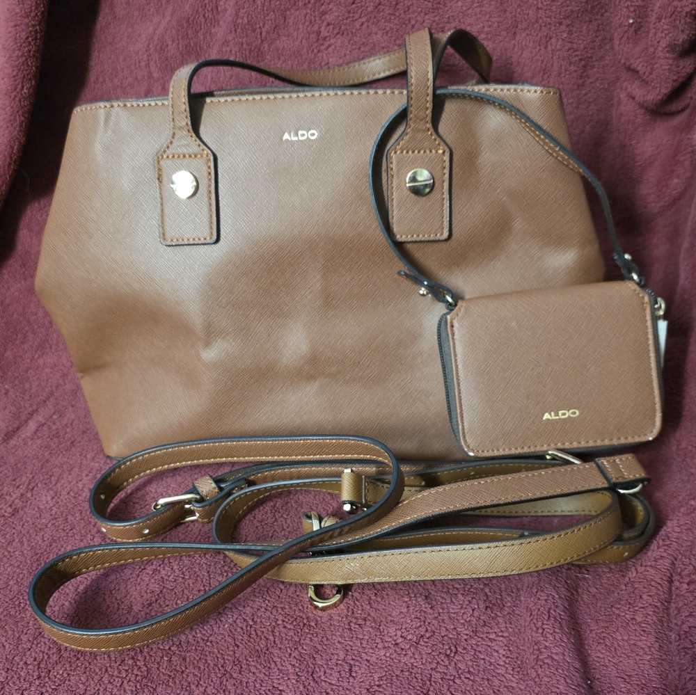 Aldo Tan Women's Tote and Pouch Set